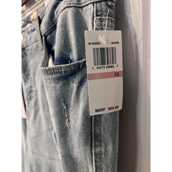 Seven 7 Jeans Womens Sz 12 bombshell High Rise Boot Distressed retro stretch New - Picture 4 of 11